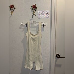 SKIMS Cream Sleeveless Bodysuit